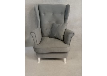 FOTEL SKANDYNAWSKI Z 8 GUZIKAMI - USZAK 3 - TKANINY I KOLORY DO WYBORU