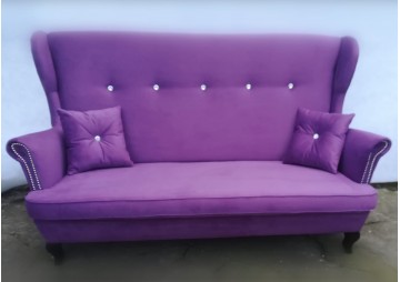 SOFA SKANDYNAWSKA - USZAK 2-OSOBOWA - TKANINY I KOLORY DO WYBORU