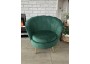 FOTEL TAPICEROWANY MUSZLA - BiG 045 WELUR ZIELEŃ BUTELKOWA | DARMOWA DOSTAWA