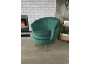 FOTEL TAPICEROWANY MUSZLA - BiG 045 WELUR ZIELEŃ BUTELKOWA | DARMOWA DOSTAWA