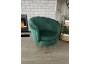 FOTEL TAPICEROWANY MUSZLA - BiG 045 WELUR ZIELEŃ BUTELKOWA | DARMOWA DOSTAWA