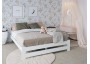 Białe łóżko drewniane - Arizona 160x200 | łóżko i materac | DARMOWA DOSTAWA