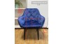 KRZESŁO TAPICEROWANE - MODEL BiG 040 - WELUR SZAFIROWE