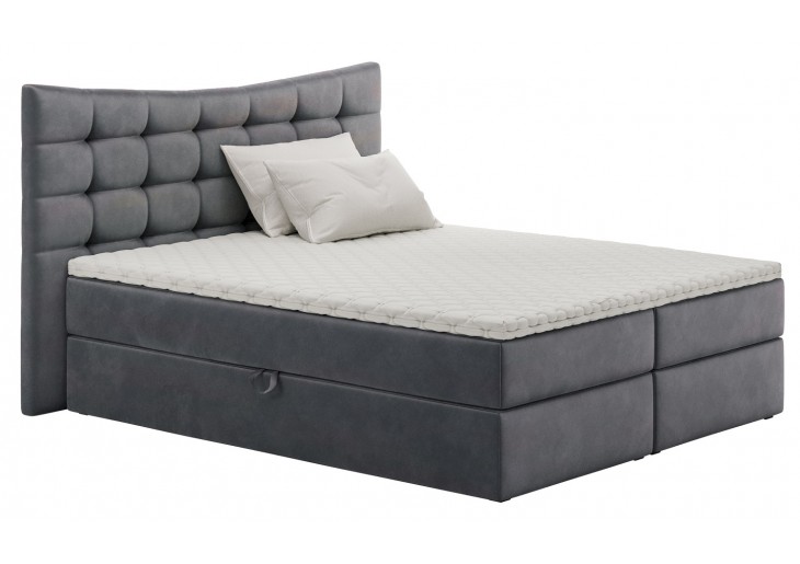 ŁÓŻKO 140X200 KONTYNENTALNE TIVOLI + 2 POJEMNIKI + MATERACE + TOPER TKANINY I KOLORY DO WYBORU