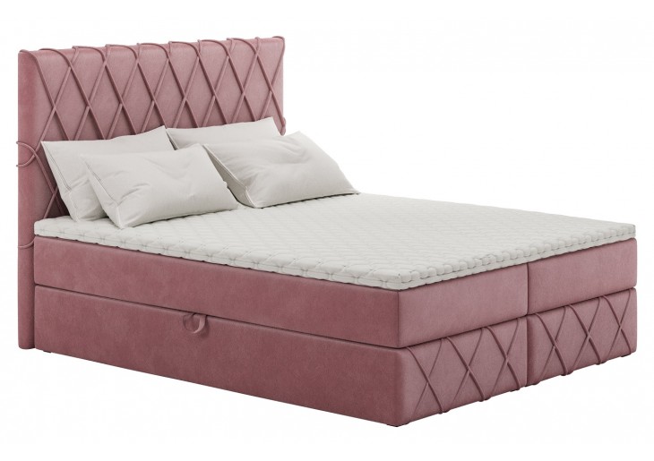 ŁÓŻKO 140X200 KONTYNENTALNE CELANO+ 2 POJEMNIKI + MATERACE + TOPER TKANINY I KOLORY DO WYBORU