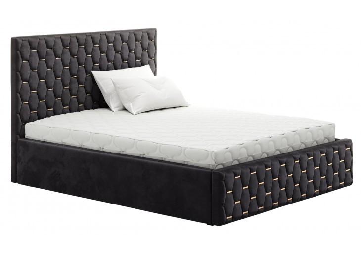 ŁÓŻKO 140x200 Z POJEMNIKIEM - BOSS 1 - TKANINY I KOLORY DO WYBORU