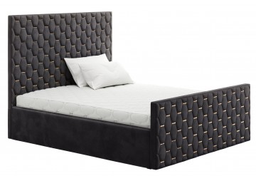 ŁÓŻKO 180x200 Z POJEMNIKIEM - BOSS 1 LUX - TKANINY I KOLORY DO WYBORU