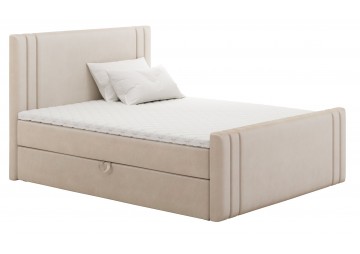 ŁÓŻKO 180x200 KONTYNENTALNE CESENA LUX + 2 POJEMNIKI + MATERACE + TOPER  TKANINY I KOLORY DO WYBORU