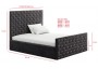 ŁÓŻKO 120x200 Z POJEMNIKIEM - BOSS 1 LUX - TKANINY I KOLORY DO WYBORU