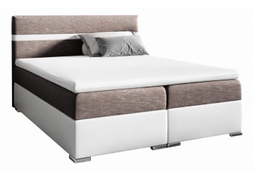 ŁÓŻKO 200X200 KONTYNENTALNE CASTRIL + 2 POJEMNIKI + MATERACE + TOPER TKANINY I KOLORY DO WYBORU