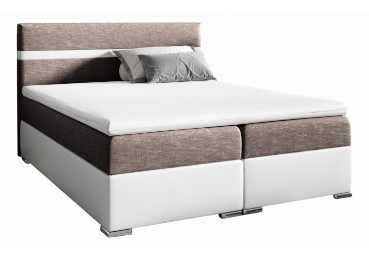 ŁÓŻKO 200X200 KONTYNENTALNE CASTRIL + 2 POJEMNIKI + MATERACE + TOPER TKANINY I KOLORY DO WYBORU