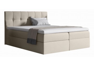 ŁÓŻKO 180X200 KONTYNENTALNE BLANCA + 2 POJEMNIKI + MATERACE + TOPER TKANINY I KOLORY DO WYBORU