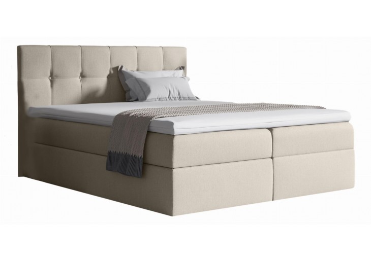 ŁÓŻKO 160X200 KONTYNENTALNE BLANCA + 2 POJEMNIKI + MATERACE + TOPER TKANINY I KOLORY DO WYBORU