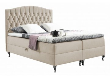 ŁÓŻKO 120X200 KONTYNENTALNE CABRA + 2 POJEMNIKI + MATERACE + TOPER TKANINY I KOLORY DO WYBORU