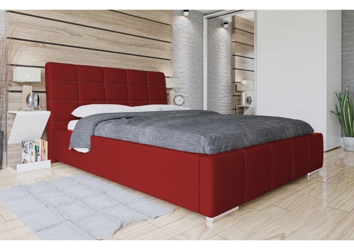 ŁÓŻKO 140x200 Z POJEMNIKIEM - CENTO TKANINY KOLORY DO WYBORU