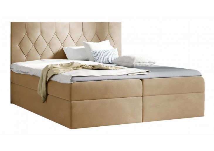 ŁÓŻKO 180X200 KONTYNENTALNE GUAZO + 2 POJEMNIKI + MATERACE + TOPER TKANINY I KOLORY DO WYBORU