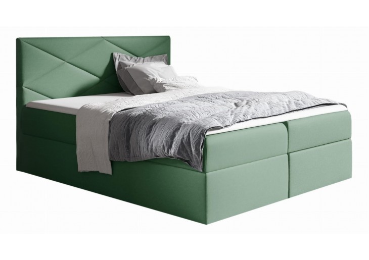 ŁÓŻKO 140X200 KONTYNENTALNE GARITA + 2 POJEMNIKI + MATERACE + TOPER TKANINY I KOLORY DO WYBORU