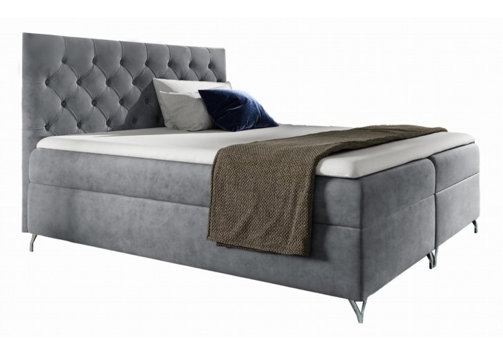 ŁÓŻKO 200X200 KONTYNENTALNE CALETA + 2 POJEMNIKI + MATERACE + TOPER TKANINY I KOLORY DO WYBORU