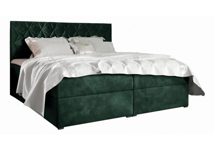 ŁÓŻKO 200X200 KONTYNENTALNE ARONA + 2 POJEMNIKI + MATERACE + TOPER TKANINY I KOLORY DO WYBORU