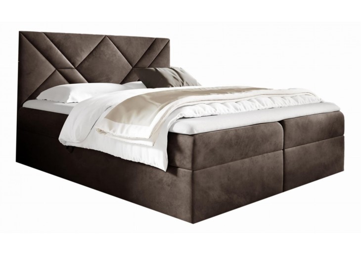 ŁÓŻKO 160X200 KONTYNENTALNE ANZO + 2 POJEMNIKI + MATERACE + TOPER TKANINY I KOLORY DO WYBORU