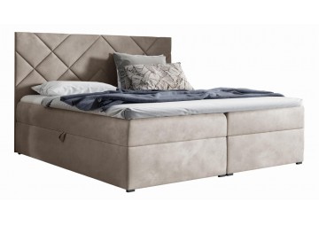 ŁÓŻKO 120X200 KONTYNENTALNE AGADIR + 2 POJEMNIKI + MATERACE + TOPER TKANINY I KOLORY DO WYBORU