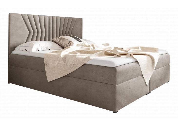 ŁÓŻKO 160X200 KONTYNENTALNE VICAR + 2 POJEMNIKI + MATERACE + TOPER TKANINY I KOLORY DO WYBORU