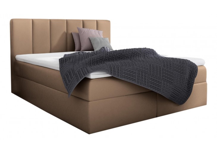 ŁÓŻKO 200X200 KONTYNENTALNE MINAYA + 2 POJEMNIKI + MATERACE + TOPER TKANINY I KOLORY DO WYBORU