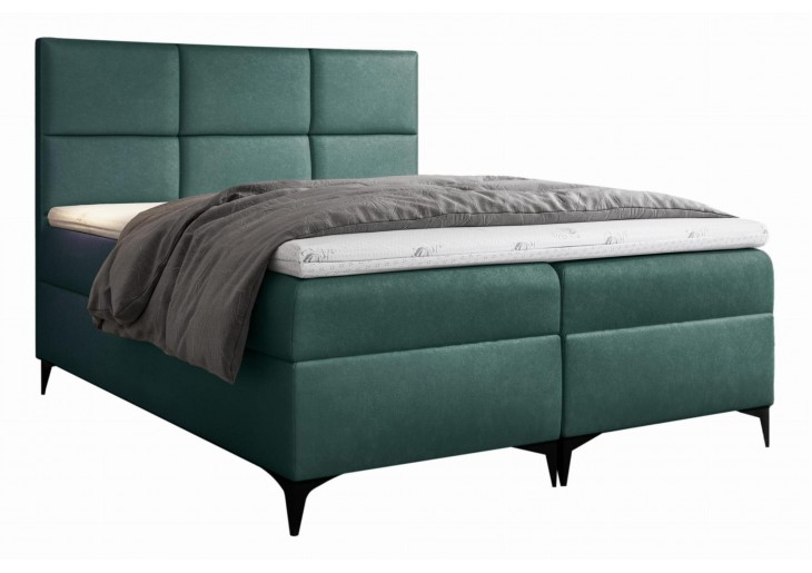 ŁÓŻKO 120X200 KONTYNENTALNE BORNOS + 2 POJEMNIKI + MATERACE + TOPER TKANINY I KOLORY DO WYBORU