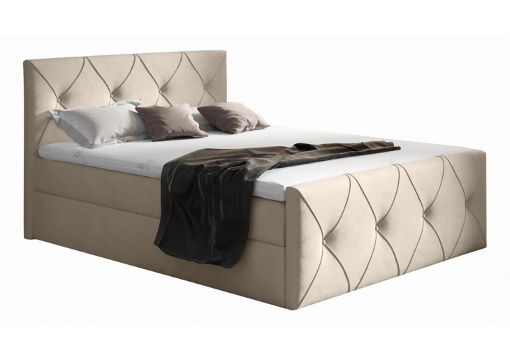 ŁÓŻKO 120X200 KONTYNENTALNE ARDILA LUX + 2 POJEMNIKI + MATERACE + TOPER TKANINY I KOLORY DO WYBORU