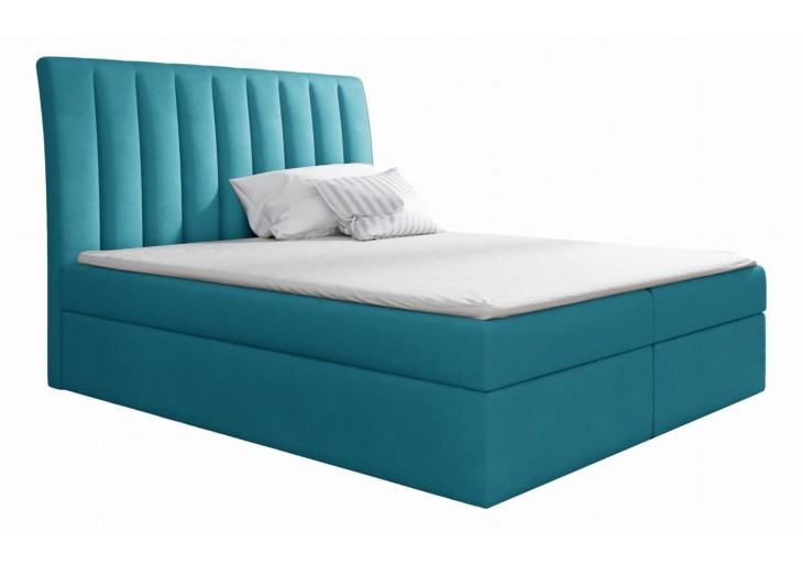 ŁÓŻKO 200X200 KONTYNENTALNE OVAR + 2 POJEMNIKI + MATERACE + TOPER TKANINY I KOLORY DO WYBORU