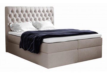 ŁÓŻKO 180X200 KONTYNENTALNE MIRANDELA + 2 POJEMNIKI + MATERACE + TOPER TKANINY I KOLORY DO WYBORU