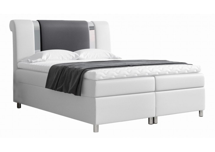 ŁÓŻKO 180X200 KONTYNENTALNE LEIRIA + 2 POJEMNIKI + MATERACE + TOPER TKANINY I KOLORY DO WYBORU