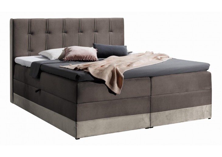 ŁÓŻKO 120X200 KONTYNENTALNE LAMEGO + 2 POJEMNIKI + MATERACE + TOPER TKANINY I KOLORY DO WYBORU