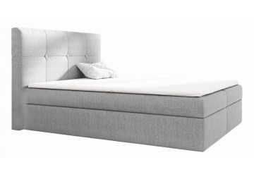 ŁÓŻKO 200X200 KONTYNENTALNE ALMEIRIM + 2 POJEMNIKI + MATERACE + TOPER TKANINY I KOLORY DO WYBORU