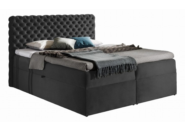 ŁÓŻKO 200X200 KONTYNENTALNE FARO + 2 POJEMNIKI + MATERACE + TOPER TKANINY I KOLORY DO WYBORU