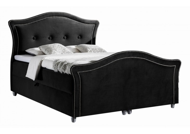 ŁÓŻKO 140X200 KONTYNENTALNE AMADORA LUX + 2 POJEMNIKI + MATERACE + TOPER TKANINY I KOLORY DO WYBORU