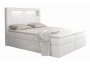 ŁÓŻKO 200X200 KONTYNENTALNE AMORA + 2 POJEMNIKI + MATERACE + TOPER + LED TKANINY I KOLORY DO WYBORU