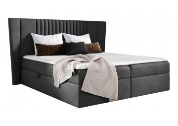 ŁÓŻKO 180X200 KONTYNENTALNE LANZAROTE + 2 POJEMNIKI + MATERACE + TOPER TKANINY I KOLORY DO WYBORU