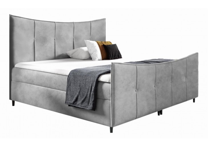 ŁÓŻKO 120X200 KONTYNENTALNE VILLARTA LUX + 2 POJEMNIKI + MATERACE + TOPER TKANINY I KOLORY DO WYBORU