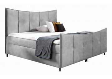 ŁÓŻKO 160X200 KONTYNENTALNE VILLARTA LUX + 2 POJEMNIKI + MATERACE + TOPER TKANINY I KOLORY DO WYBORU