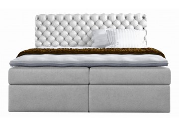 ŁÓŻKO 200X200 KONTYNENTALNE SEIA + 2 POJEMNIKI + MATERACE + TOPER TKANINY I KOLORY DO WYBORU