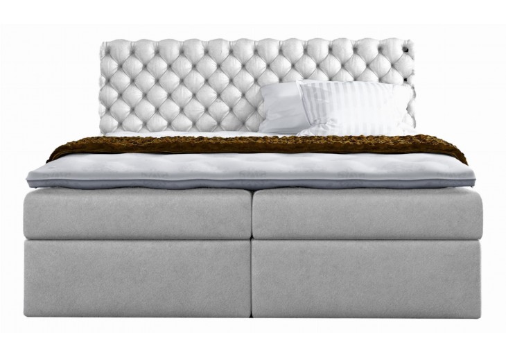 ŁÓŻKO 200X200 KONTYNENTALNE SEIA + 2 POJEMNIKI + MATERACE + TOPER TKANINY I KOLORY DO WYBORU