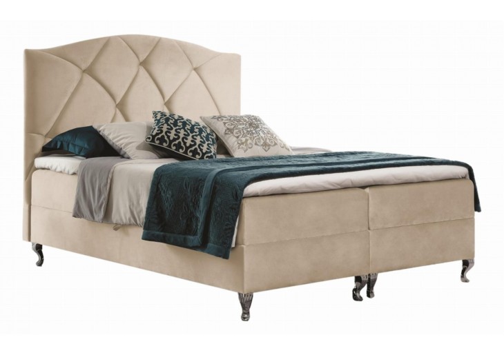 ŁÓŻKO 120X200 KONTYNENTALNE CARTAXO+ 2 POJEMNIKI + MATERACE + TOPER TKANINY I KOLORY DO WYBORU