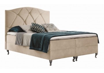 ŁÓŻKO 140X200 KONTYNENTALNE CARTAXO+ 2 POJEMNIKI + MATERACE + TOPER TKANINY I KOLORY DO WYBORU