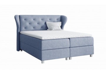 ŁÓŻKO 200X200 KONTYNENTALNE CHAVES + 2 POJEMNIKI + MATERACE + TOPER TKANINY I KOLORY DO WYBORU