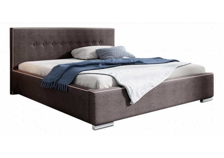 ŁÓŻKO 140x200 Z POJEMNIKIEM - TAVIRA TKANINY KOLORY DO WYBORU