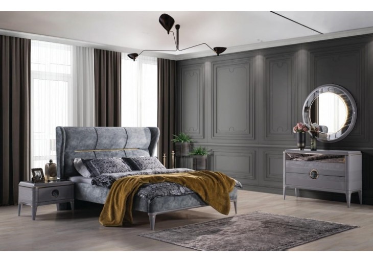 ŁÓŻKO 140x200 - NERANO  TKANINY KOLORY DO WYBORU