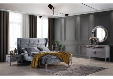 ŁÓŻKO 200x200 -  NERANO TKANINY KOLORY DO WYBORU