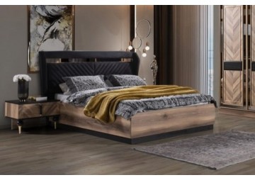 ŁÓŻKO 140x200 Z POJEMNIKIEM - AQUARA   TKANINY KOLORY DO WYBORU