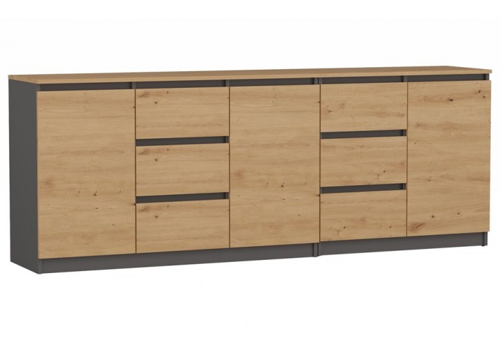 Komoda COSTA 1D3S/2D3S BA ANTRACYT ARTISAN